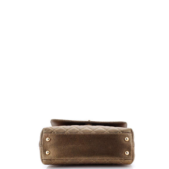 Chanel Mini Coco Top Handle Bag Quilted Iridescent Caviar - Picture 4 of 8